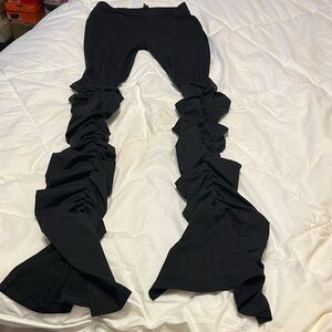 Woman’s stacked dress pants